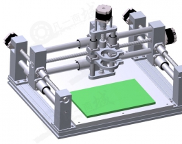 3軸數(shù)控框架3D模型