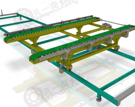 可移動輸送線平臺-平移輸送機(jī)構(gòu)設(shè)計(jì)3D模型