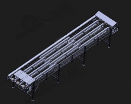 平板輸送線-玻璃板材輸送機(jī)3D模型圖