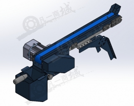 小型工件輸送機-皮帶輸送線3D模型圖