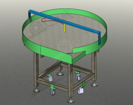 旋轉推動輸送臺3D模型圖