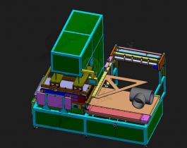自動(dòng)覆膜包裝機(jī)3D模型圖