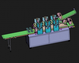 自動輸送面粉灌裝包裝設(shè)備3D模型圖