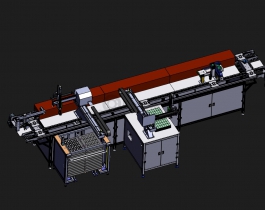 自動(dòng)輸送入盒封裝設(shè)備3D模型圖