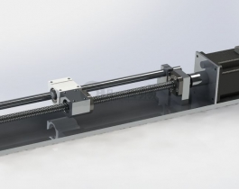 滾珠絲桿單軸直線運動機構(gòu)3D模型圖
