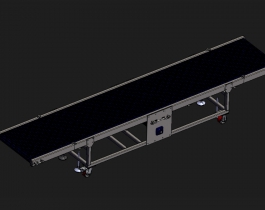 模塊化皮帶輸送機-輸送線設(shè)備3D模型圖