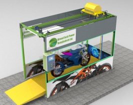二輪車自動清洗機-自動洗車設(shè)備3D模型圖