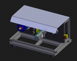 鋁型材框架 電纜電線卷繞機3D模型圖