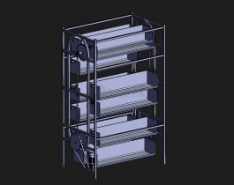 連續(xù)式 托盤垂直輸送機(jī)3D模型圖