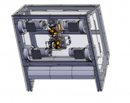快遞分揀機(jī)器人3D模型圖sw18可編輯