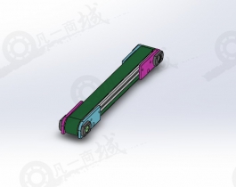 小型輸送機-鋁型材支架傳送帶平臺3D模型圖紙