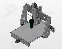 3軸銑床3D模型圖紙