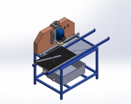 玻璃鉆孔拋光機3D模型圖紙