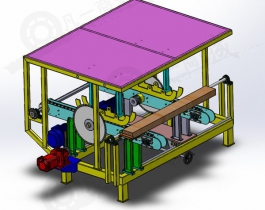 木頭裁切機(jī)3D模型