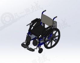 電動(dòng)輪椅3D模型圖紙